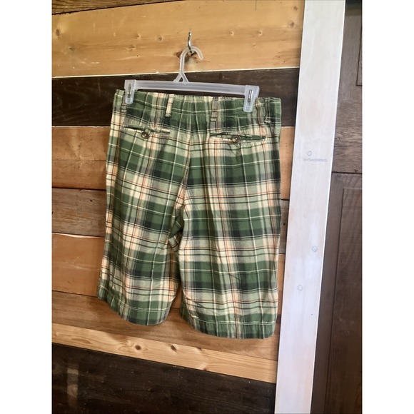 No Boundaries Vintage Green Plaid Mens Bermuda Shorts Size 34 - Picture 5 of 11